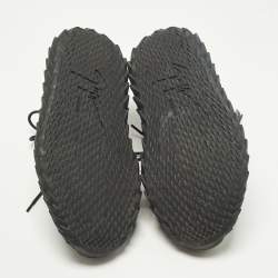 مملوكة مسبقًا Giuseppe Zanotti Urchin Size 44.5 Black Leather Lace Up Sneakers