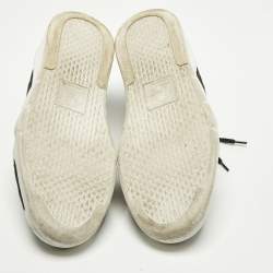 Pre Owned حذاء رياضي جوسيبي زانوتي جلد أسود / ذهب وردي منخفض الحجم مقاس 38