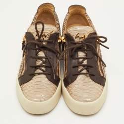 مملوكة مسبقً ا حذاء رياضي جوسيبي زانوتي فرانكي منخفض من الجلد المنقوش بكروك أسود مقاس 41