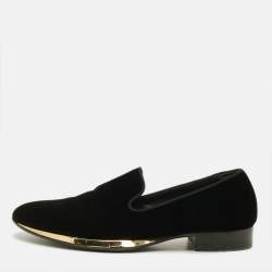 Pre Owned حذاء سليبرز جوسيبي زانوتي "كيفين سموكينغ" سويدي أسود مقاس 44