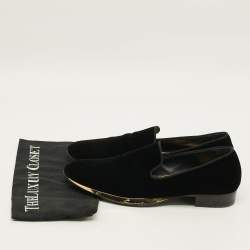 Pre Owned حذاء سليبرز جوسيبي زانوتي "كيفين سموكينغ" سويدي أسود مقاس 44