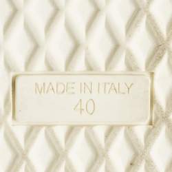 مملوكة مسبقًا Giuseppe Zanotti Frankie Size 40 White Leather Low Top Sneakers