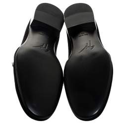 Pre Owned Giuseppe Zanotti Black Suede Smoking Slippers Size 43