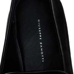 Pre Owned Giuseppe Zanotti Black Suede Smoking Slippers Size 43