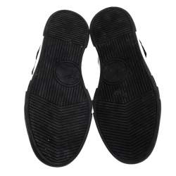 Giuseppe Zanotti Black/White Canvas and Leather Foxy London High Top Sneakers Size 43.5