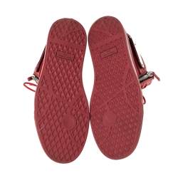 Pre Owned Giuseppe Zanotti Red Leather London High Top Sneakers Size 44.5
