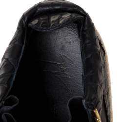 Pre Owned Giuseppe Zanotti Black Croc Embossed Leather London High Top Sneakers Size 45