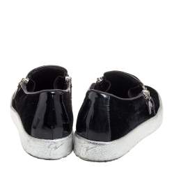 Pre Owned Giuseppe Zanotti Black Velvet Eve Slip On Sneakers Size 40