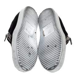 Pre Owned Giuseppe Zanotti Black Velvet Eve Slip On Sneakers Size 40