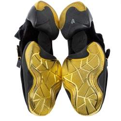 Pre Owned Giuseppe Zanotti Black Velvet Light Jump Lt2 Sneakers Size 43