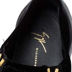 Pre Owned Giuseppe Zanotti Black Velvet Light Jump Lt2 Sneakers Size 43