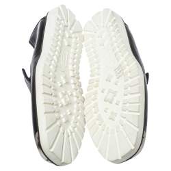 Pre Owned Giuseppe Zanotti Black Leather Slip On Sneakers Size 44