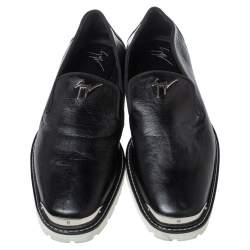 Pre Owned Giuseppe Zanotti Black Leather Slip On Sneakers Size 44