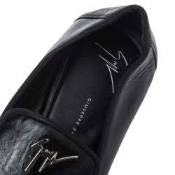 Pre Owned Giuseppe Zanotti Black Leather Slip On Sneakers Size 44