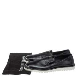 Pre Owned Giuseppe Zanotti Black Leather Slip On Sneakers Size 44