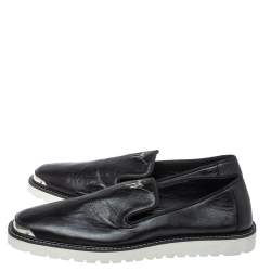 Pre Owned Giuseppe Zanotti Black Leather Slip On Sneakers Size 44