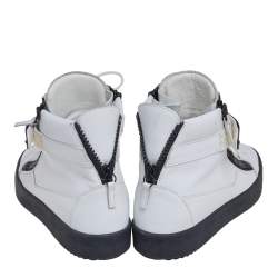 Pre Owned Giuseppe Zanotti White Leather May Birel Sneakers Size 43