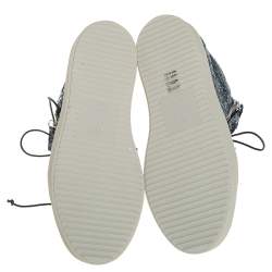 Pre Owned Giuseppe Zanotti Blue Glitter Kriss High Top Sneakers Size 40