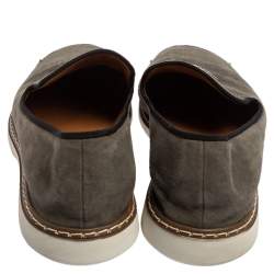 Pre Owned Giuseppe Zanotti Grey Suede Slip On Sneakers Size 43.5