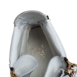 Pre Owned Giuseppe Zanotti White Leather High Top Sneakers Size 40