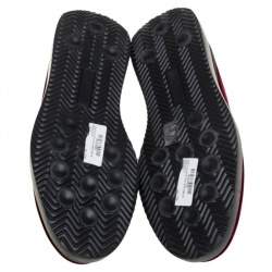 Giuseppe Zanotti Burgundy Velvet Slip On Sneakers Size 42