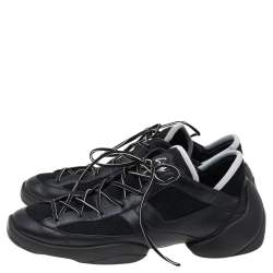 Giuseppe Zanotti Black Mesh And Leather Low Top Sneakers Size 44