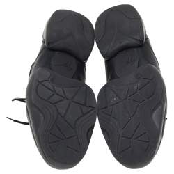 Giuseppe Zanotti Black Mesh And Leather Low Top Sneakers Size 44