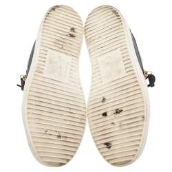 Pre Owned Giuseppe Zanotti Black Leather Frankie Sneakers Size 42