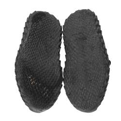 Giuseppe Zanotti Black Leather and Mesh Urchin Sneaker Size 42