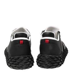 Giuseppe Zanotti Black Leather and Mesh Urchin Sneaker Size 42