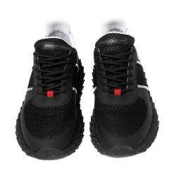 Giuseppe Zanotti Black Leather and Mesh Urchin Sneaker Size 42