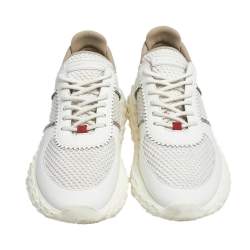 Giuseppe Zanotti White Leather and Mesh Urchin Sneaker Size 42