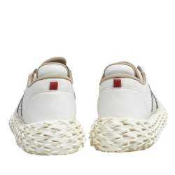 Giuseppe Zanotti White Leather and Mesh Urchin Sneaker Size 42