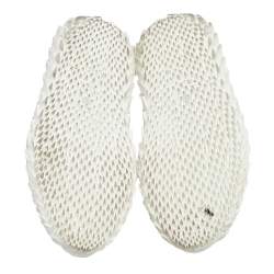 Giuseppe Zanotti White Leather and Mesh Urchin Sneaker Size 42