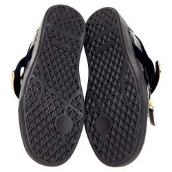 مملوكة مسبقًا Giuseppe Zanotti Multicolor Velvet And Patent Leather Double Zipper Low Top Sneakers Size 43