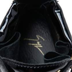 Pre Owned Giuseppe Zanotti Black Patent Leather London High-Top Sneakers Size 40