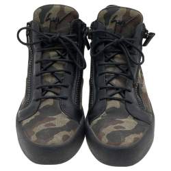 Giuseppe Zanotti Multicolor Camouflage High Top Sneakers Size 43