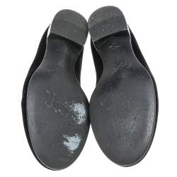 Giuseppe Zanotti Black Velvet Slip On Smoking Slippers Size 42