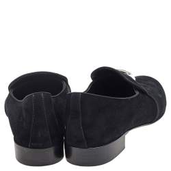Giuseppe Zanotti Black Suede Slip On Smoking Slippers Size 42