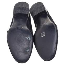 Giuseppe Zanotti Black Suede Slip On Smoking Slippers Size 42