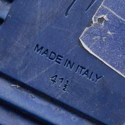 Pre Owned Giuseppe Zanotti Blue Leather Frankie Low Top Sneakers Size 41.5