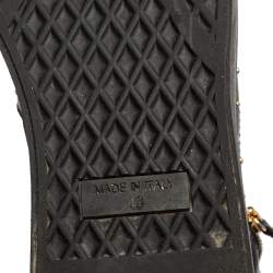 Pre Owned Giuseppe Zanotti Black Leather Studded High Top Sneakers Size 43