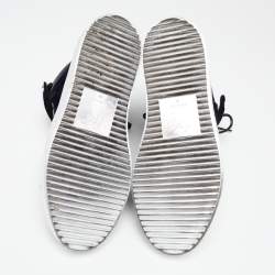 مملوكة مسبقًا حذاء رياضي ج�وسيبي زانوتي كوبي جلد وقطيفة أسود عنق مرتفع مقاس 41