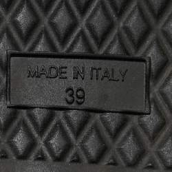 Pre Owned Giuseppe Zanotti Black Leather Single Bangle High Top Sneakers Size 39