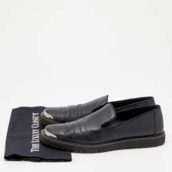 Pre Owned Giuseppe Zanotti Black Leather Slip On Loafers Size 43