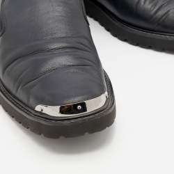 Pre Owned Giuseppe Zanotti Black Leather Slip On Loafers Size 43