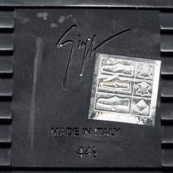 Pre Owned Giuseppe Zanotti Black Suede and Leather Coby High Top Sneakers Size 44.5