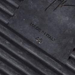 Pre Owned Giuseppe Zanotti Black Python Leather Frankie Double Zipper Sneakers Size 40