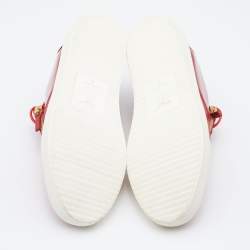 Giuseppe Zanotti Red Patent And Leather Frankie Low Top Sneakers Size 42