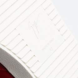 Giuseppe Zanotti Red Patent And Leather Frankie Low Top Sneakers Size 42